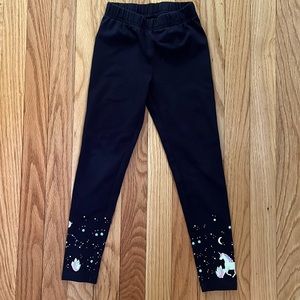 Lands’ End black unicorn leggings size small